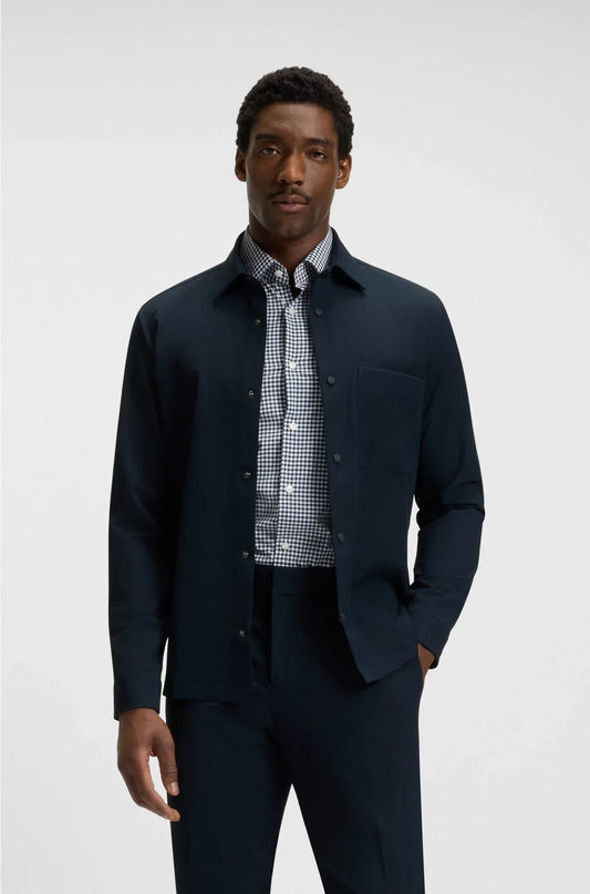 RELAXED-FIT OVERSHIRT IN PERFORMANCE-STRETCH TWILL