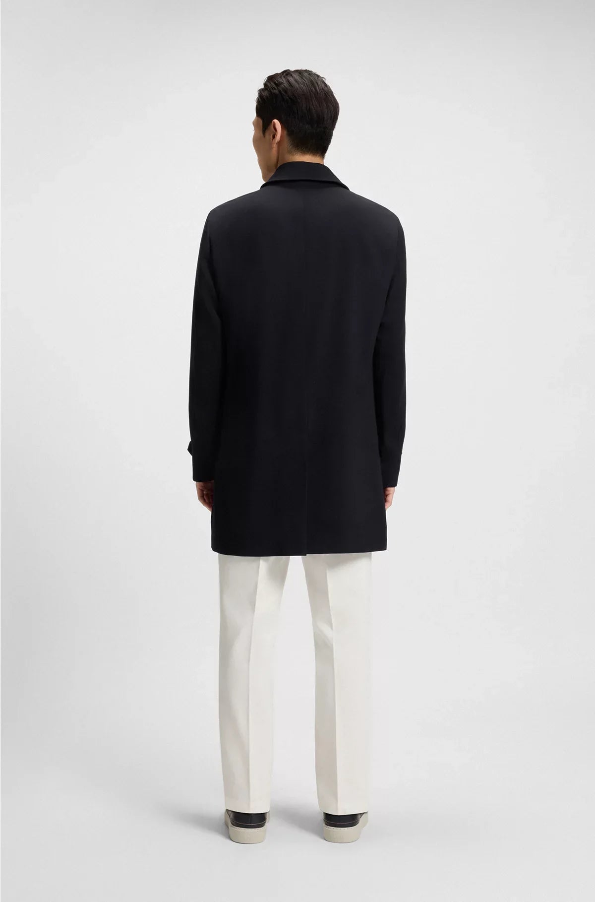 REGULAR-FIT WATER-REPELLENT COAT IN WOOL