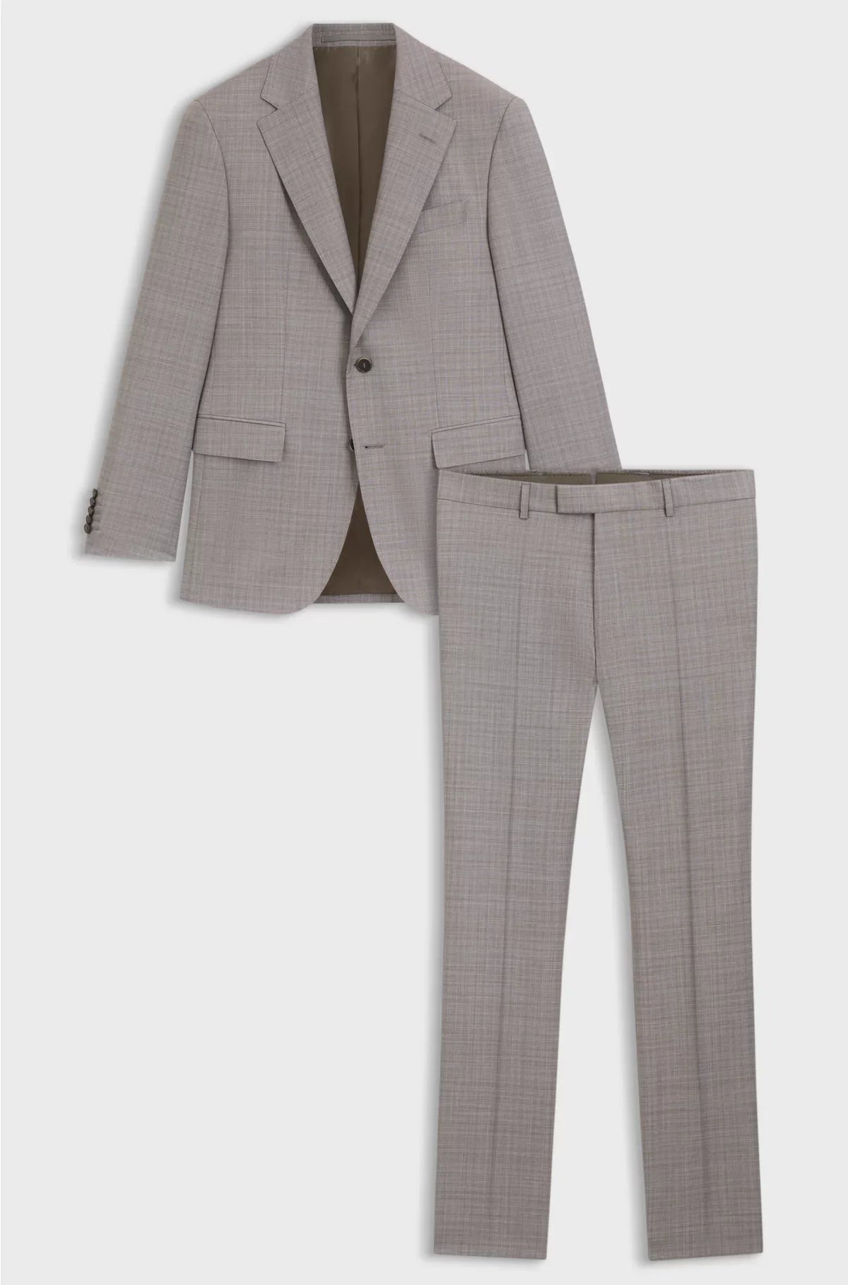 REGULAR-FIT SUIT IN CHECKED VIRGIN WOOL