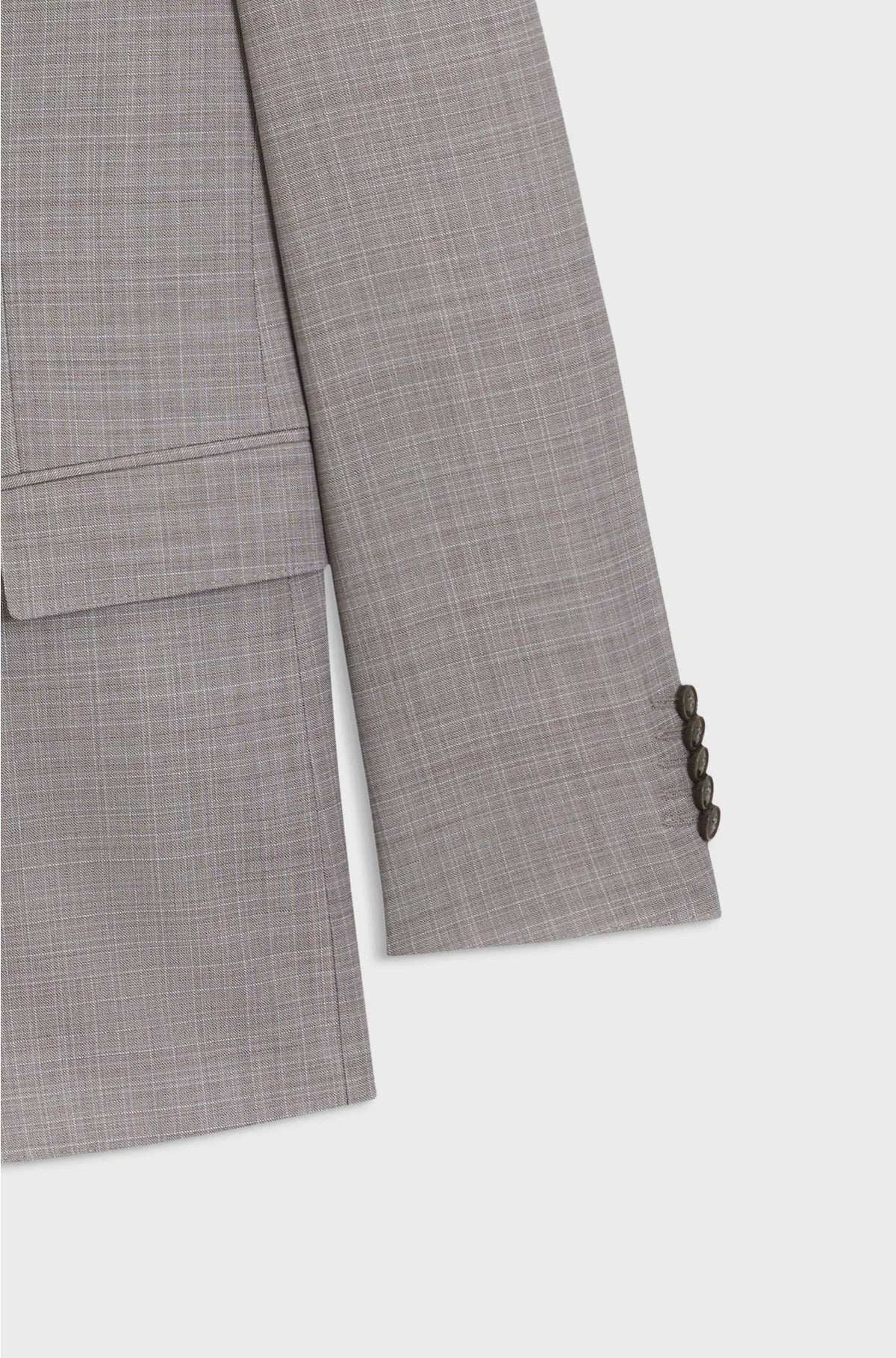 REGULAR-FIT SUIT IN CHECKED VIRGIN WOOL