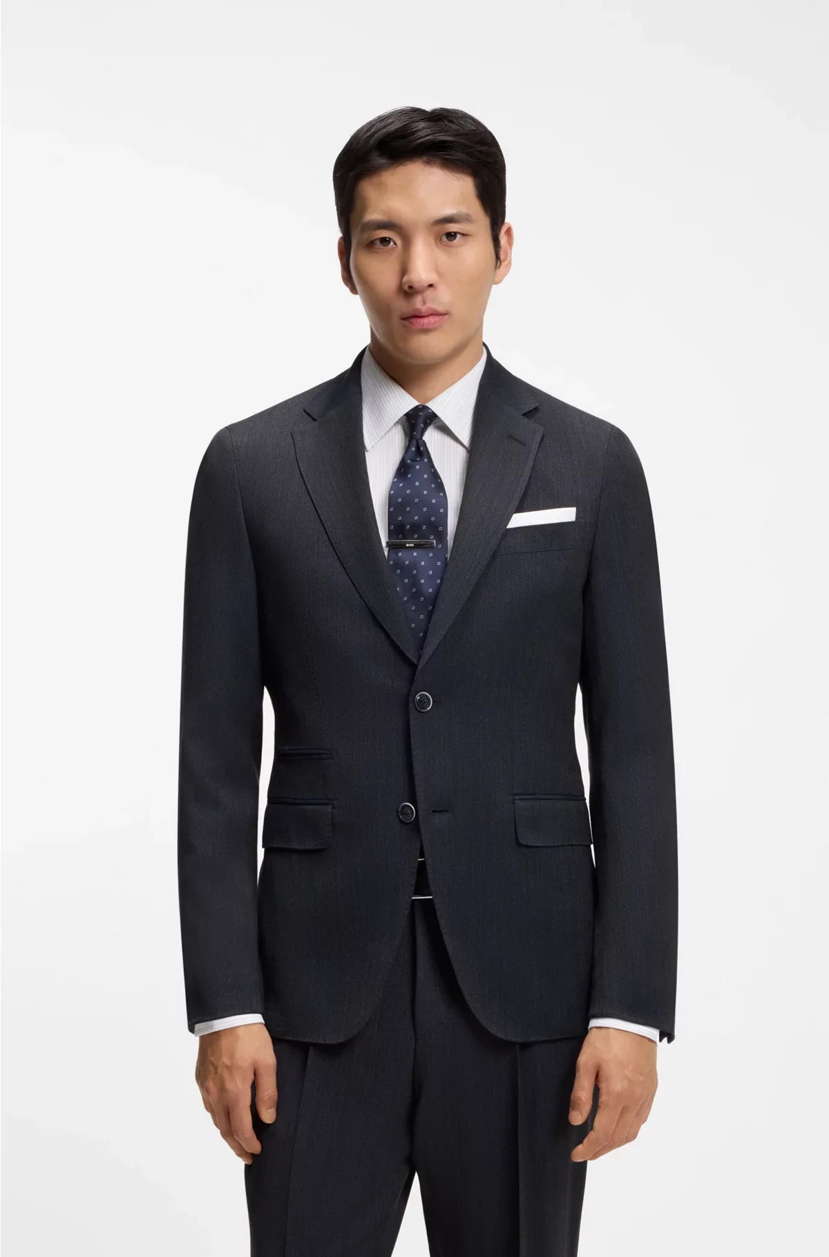 ABITO SLIM FIT IN LANA VERGINE E SETA