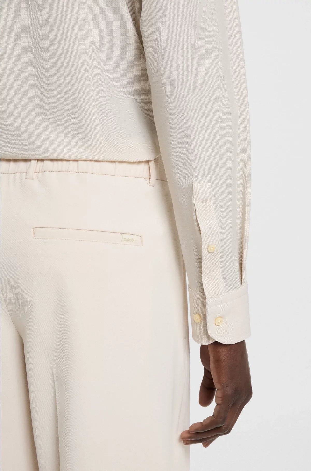 SLIM-FIT SHIRT IN PRINTED PERFORMANCE-STRETCH TWILL