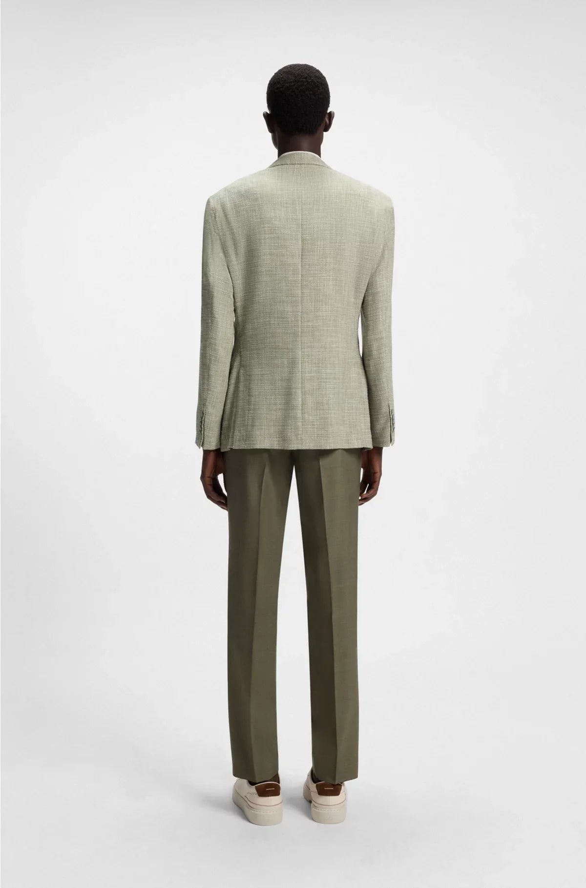 REGULAR-FIT BLAZER WITH MICRO PATTERN