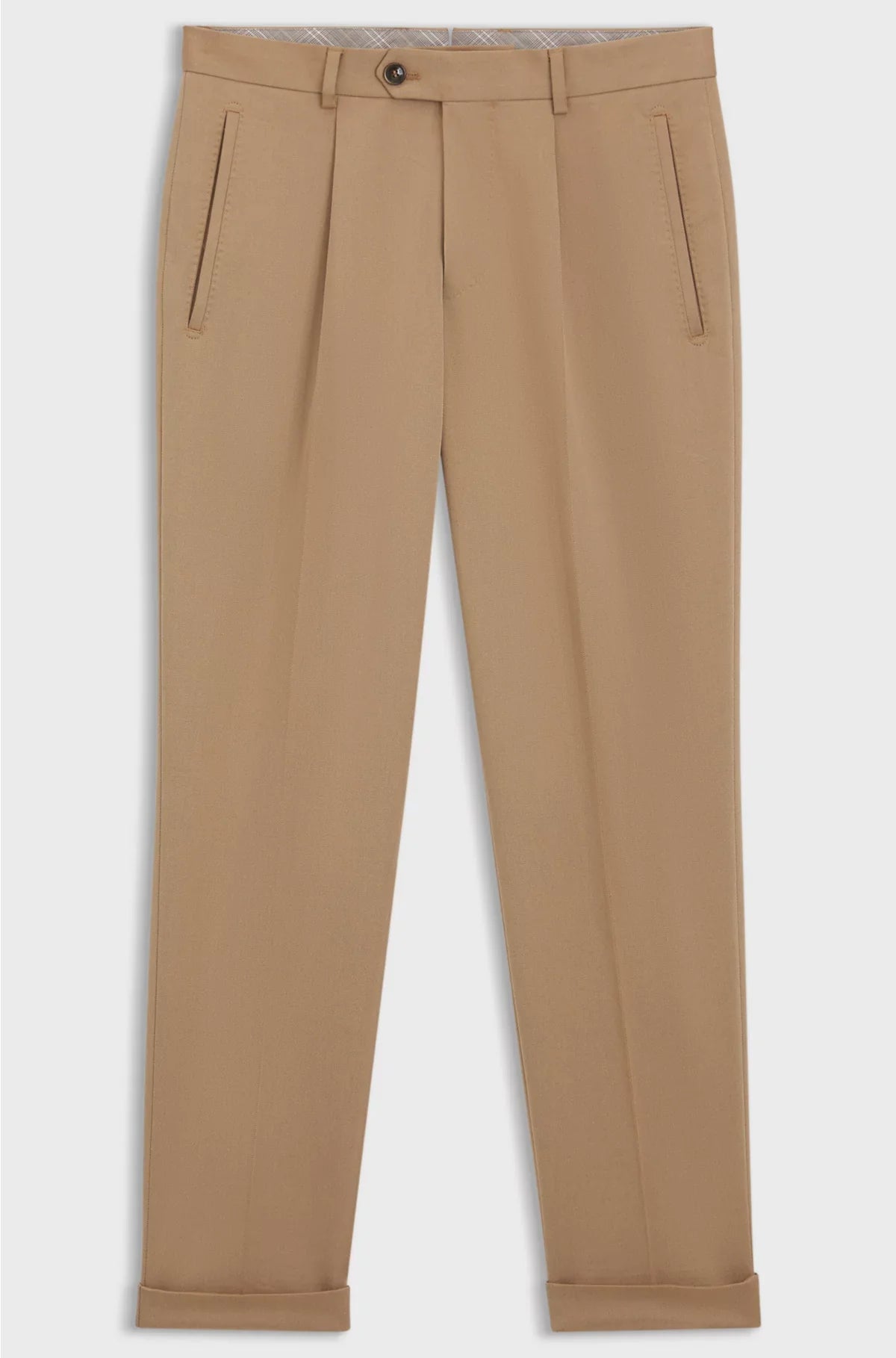 RELAXED-FIT TROUSERS IN COTTON-BLEND TWILL