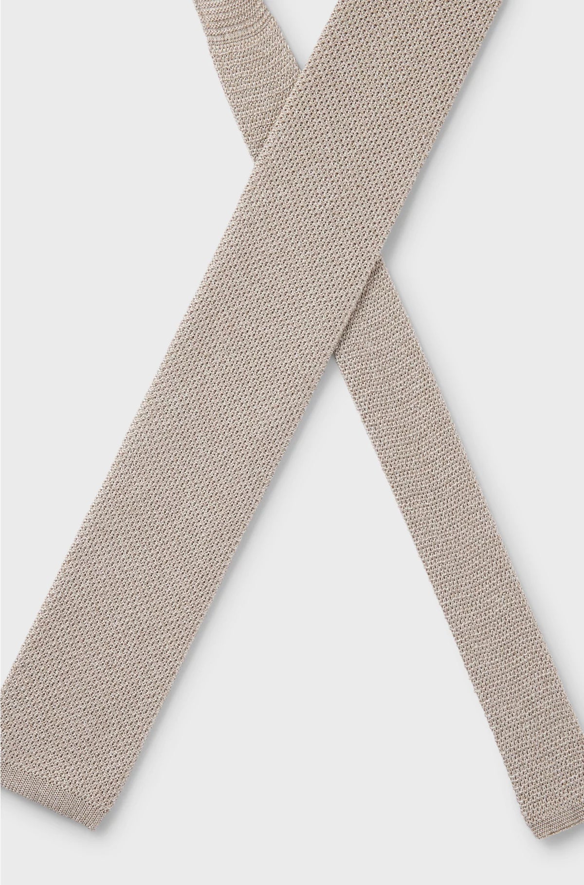 SILK TIE WITH PIQUE KNIT