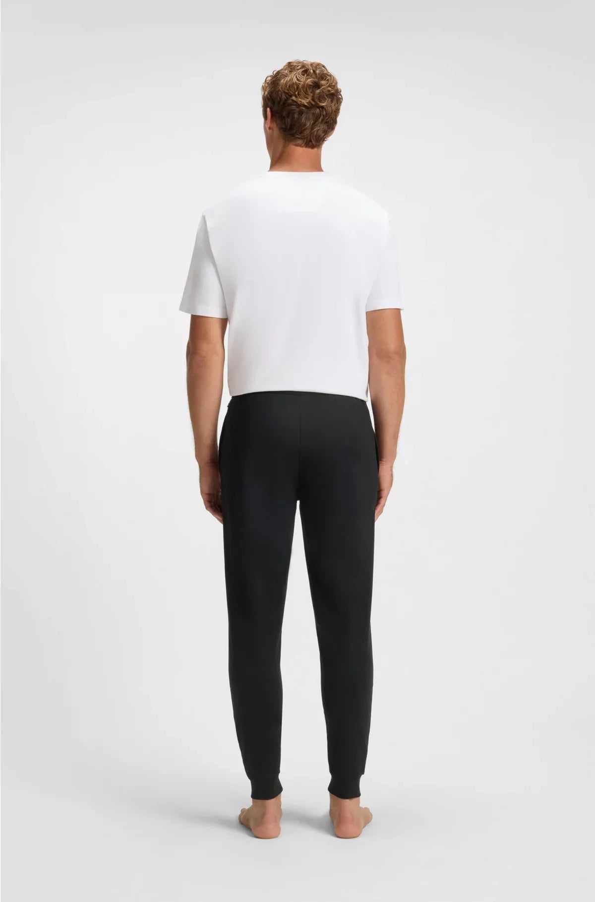 COTTON-TERRY TRACKSUIT BOTTOMS WITH LOGO PRINT