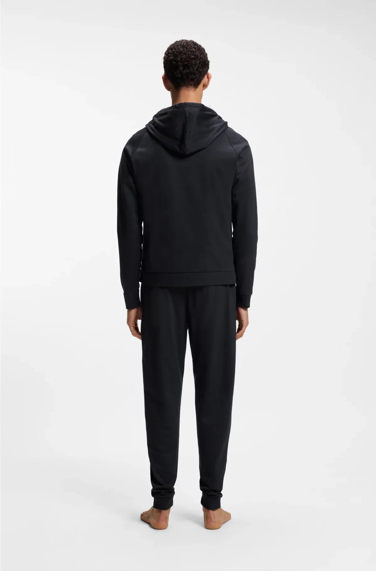 COTTON-TERRY HOODIE WITH CONTRAST ZIP