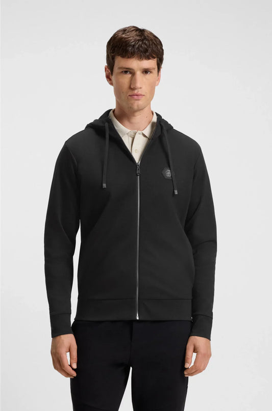 RELAXED-FIT COTTON-BLEND HOODIE WITH DOUBLE B MONOGRAM