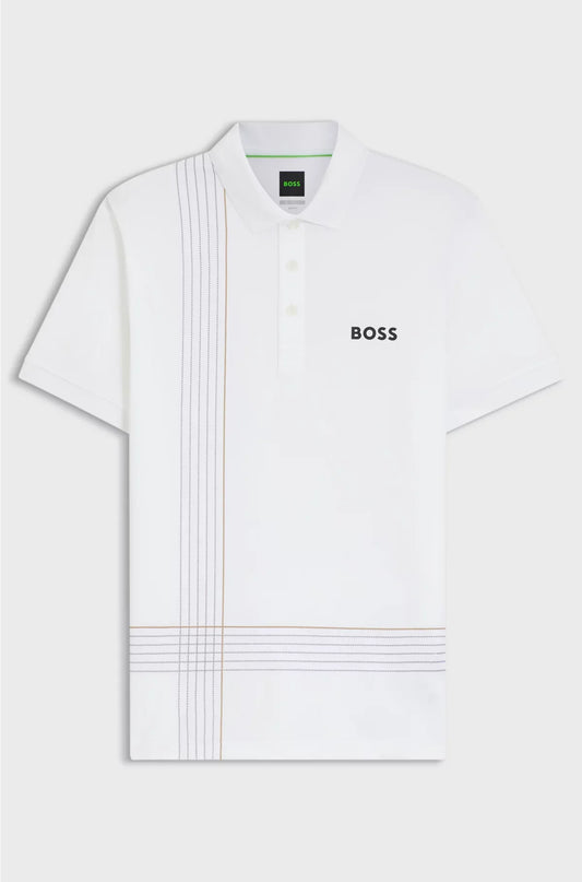 ACTIVE QUICK-DRY POLO SHIRT WITH CHECK ARTWORK