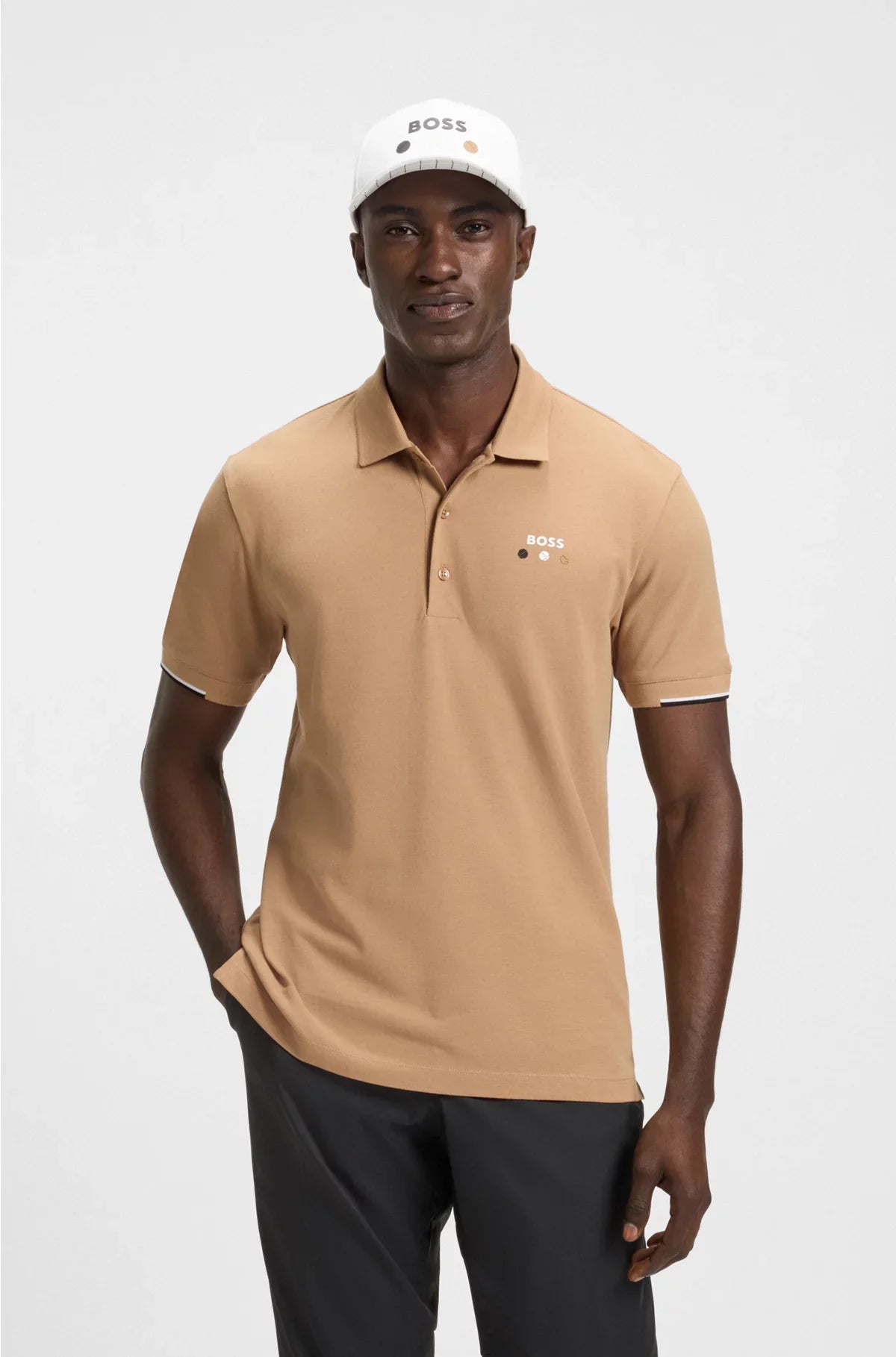 ACTIVE PADDY MERCERISED-COTTON POLO SHIRT WITH GRID TRIMS