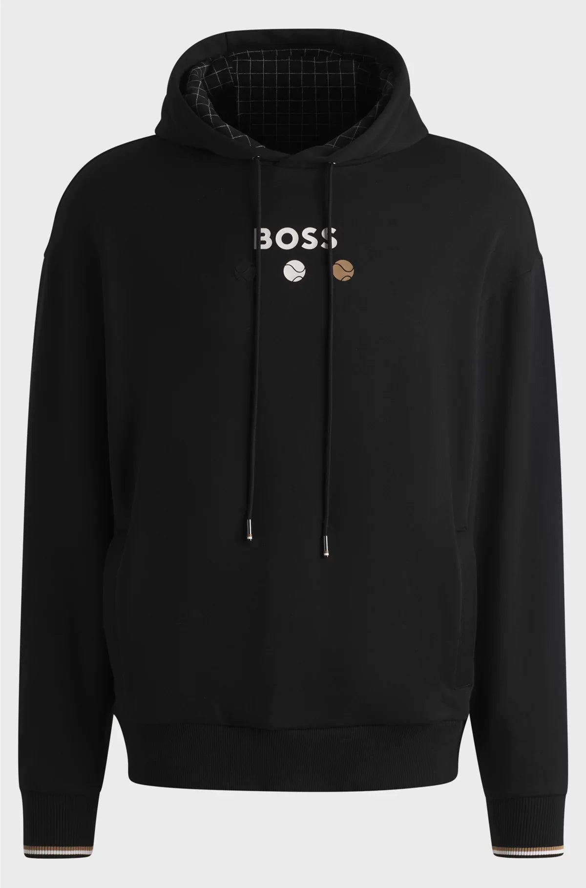 COTTON-TERRY HOODIE WITH TENNIS ARTWORK