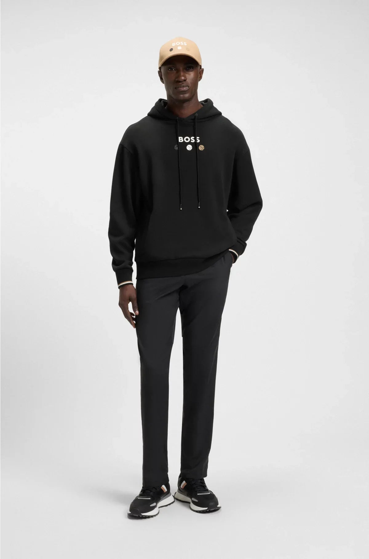 COTTON-TERRY HOODIE WITH TENNIS ARTWORK