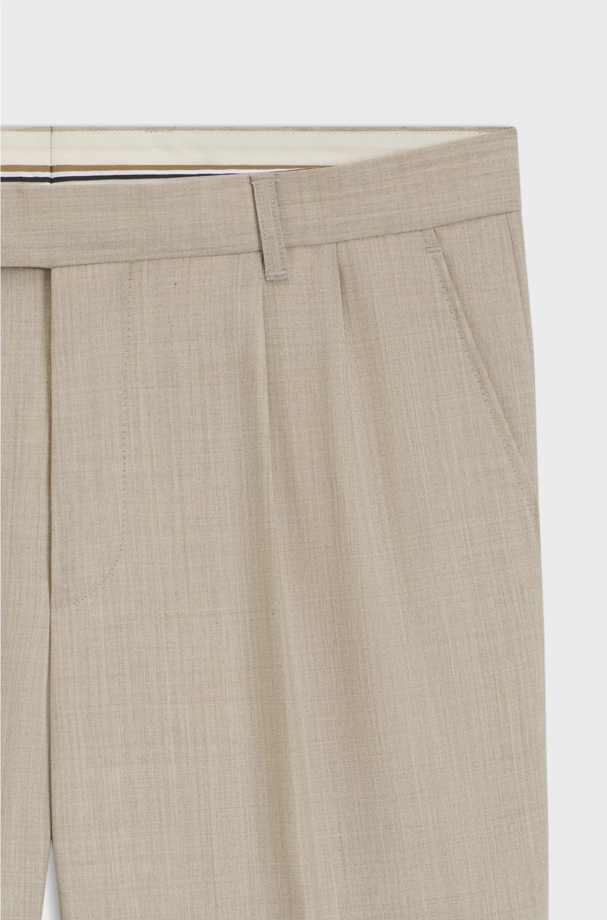PANTALONI A SIGARETTA IN PURA LANA VERGINE MICROFANTASIA