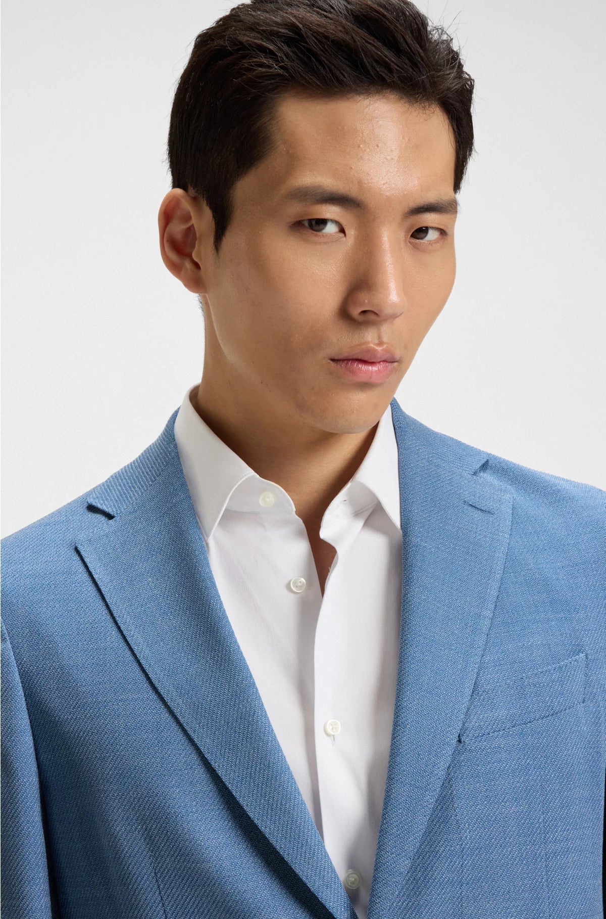 SLIM-FIT BLAZER INMICRO-PATTERNED COMFORT-STRETCH CLOTH