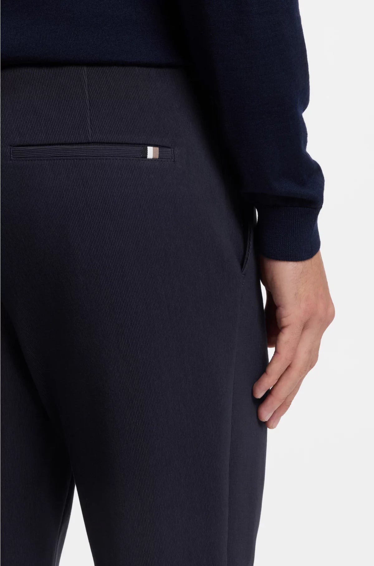TAPERED-FIT TROUSERS IN A COTTON BLEND