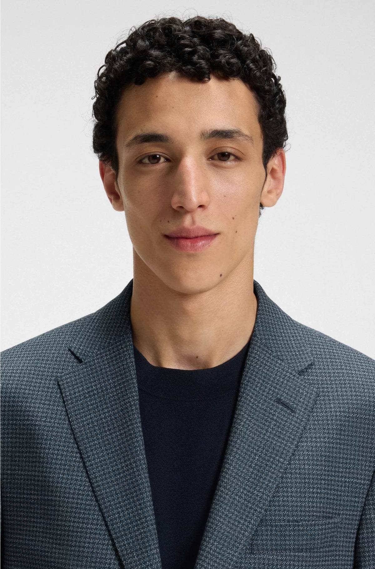 REGULAR-FIT BLAZER IN A PATTERNED WOOL BLEND