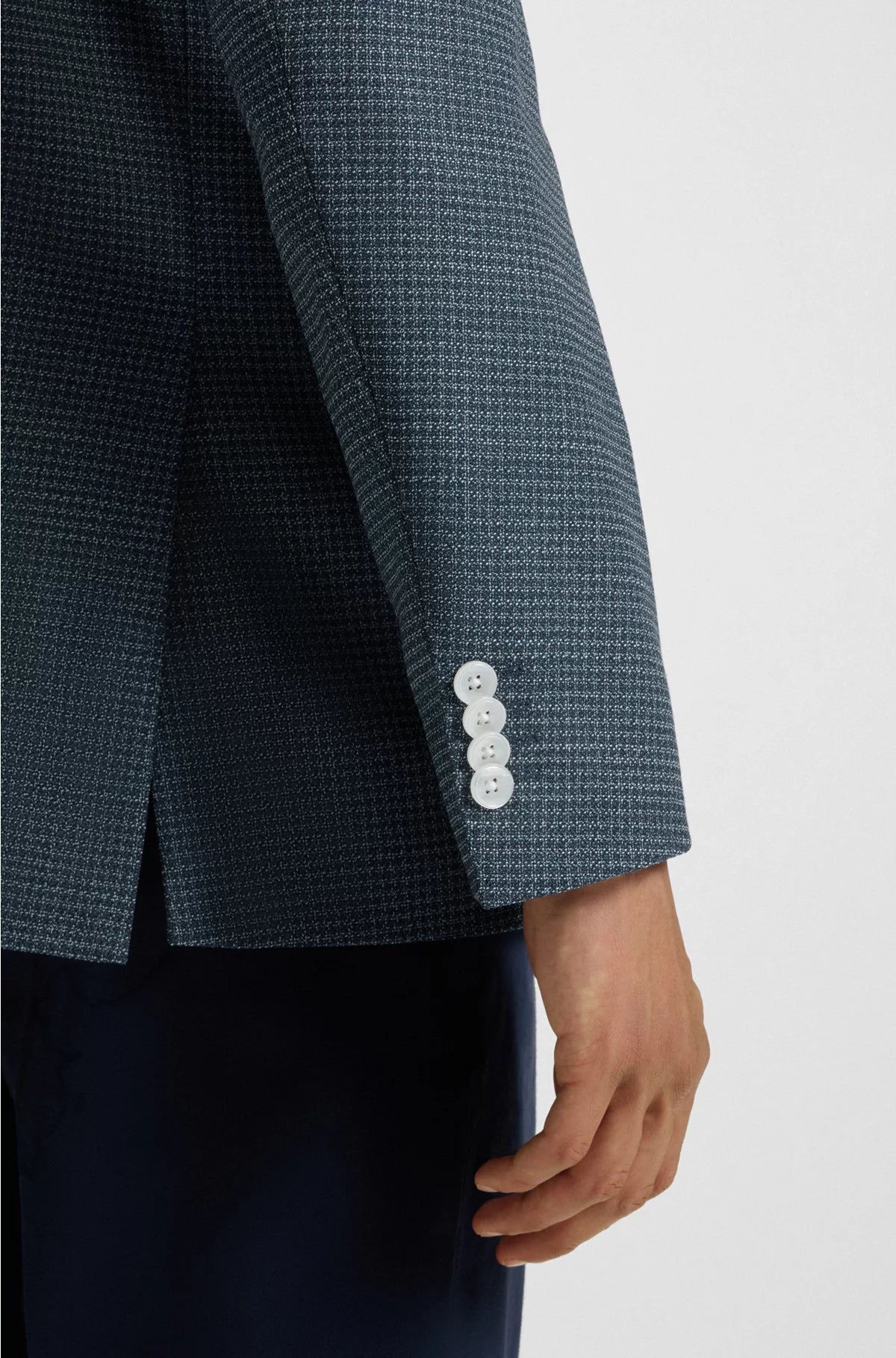 REGULAR-FIT BLAZER IN A PATTERNED WOOL BLEND