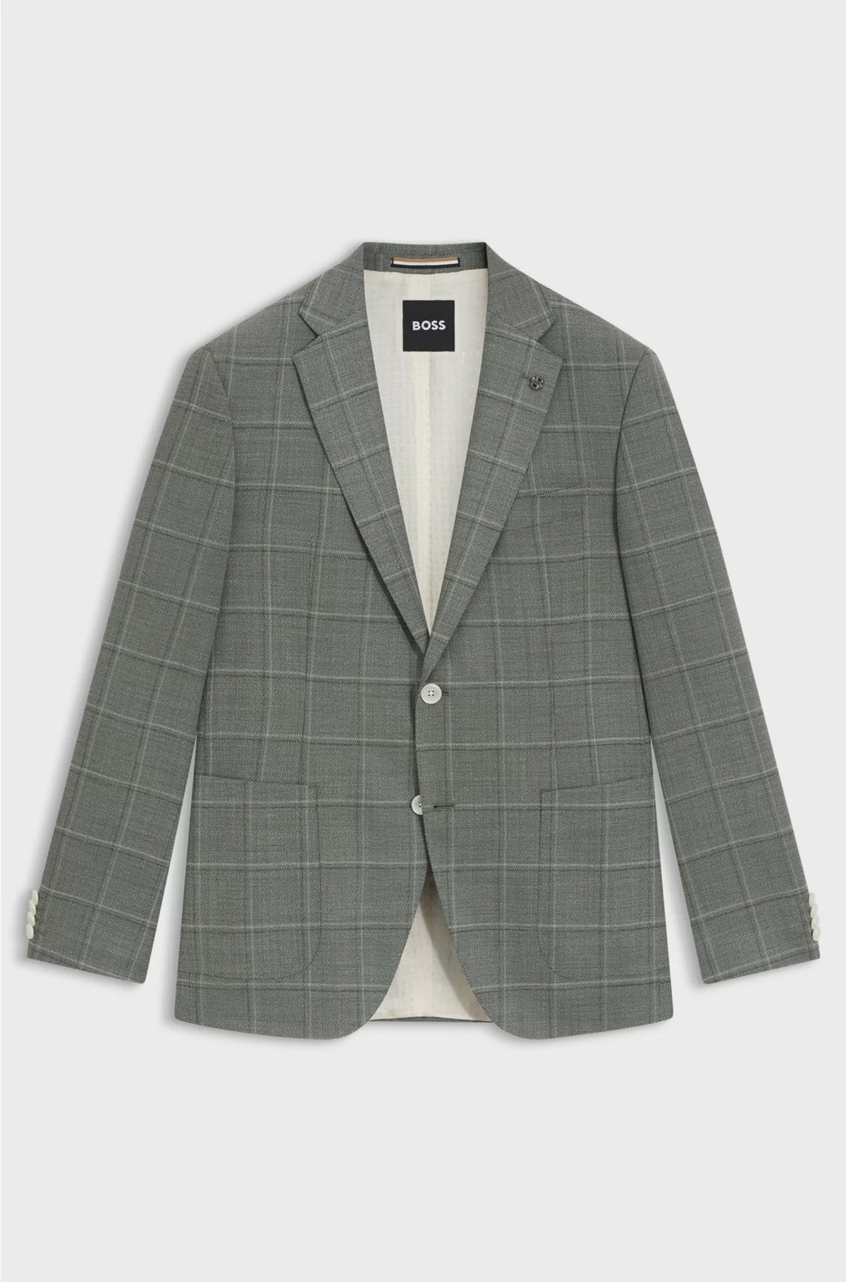 REGULAR-FIT BLAZER IN A CHECKED WOOL BLEND