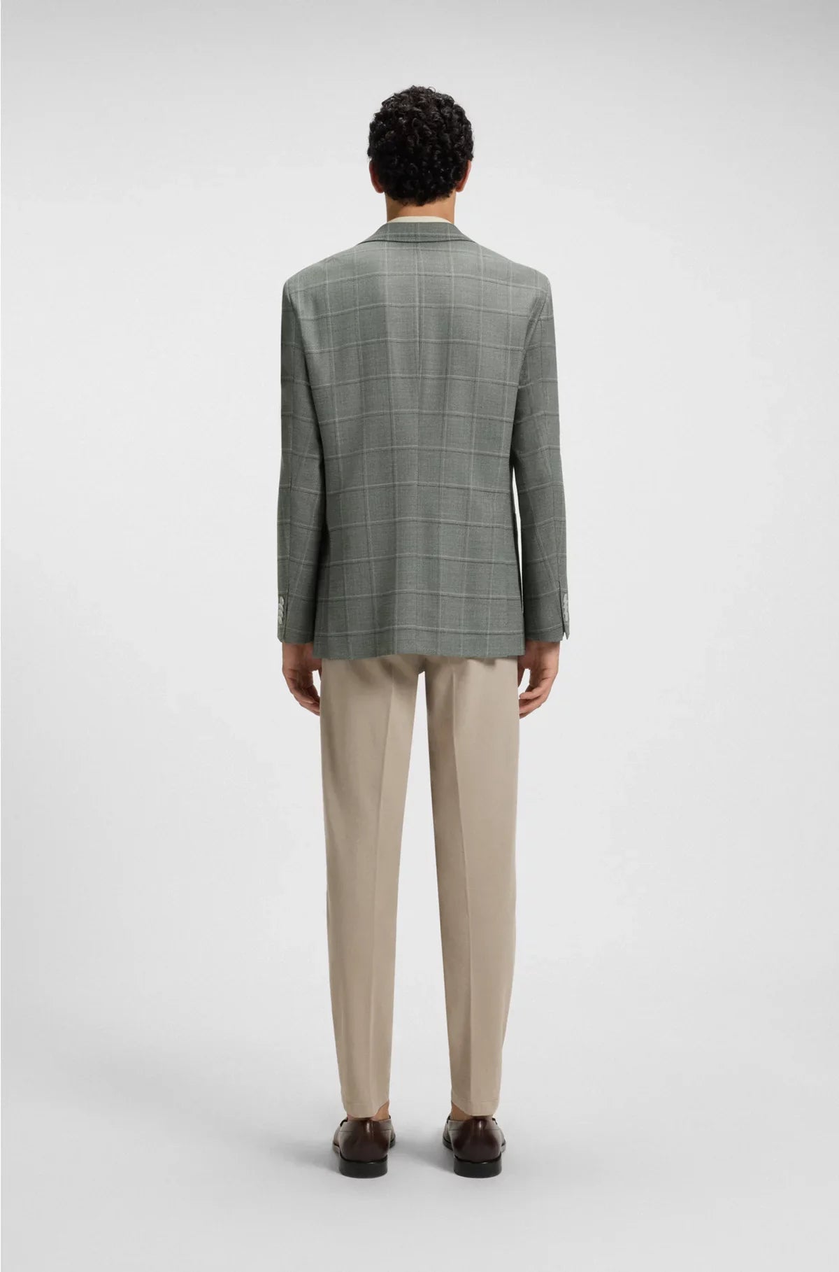 REGULAR-FIT BLAZER IN A CHECKED WOOL BLEND