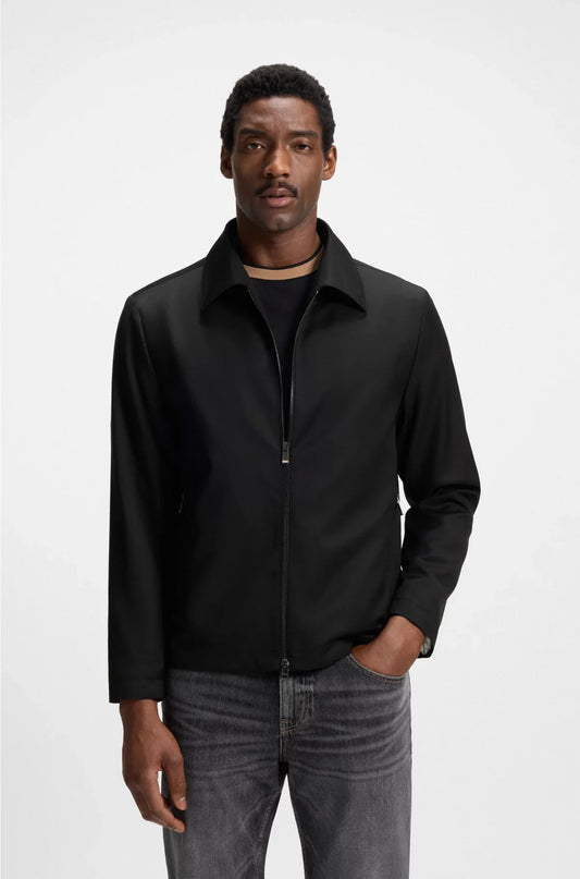 SLIM-FIT JACKET IN VIRGIN-WOOL SERGE