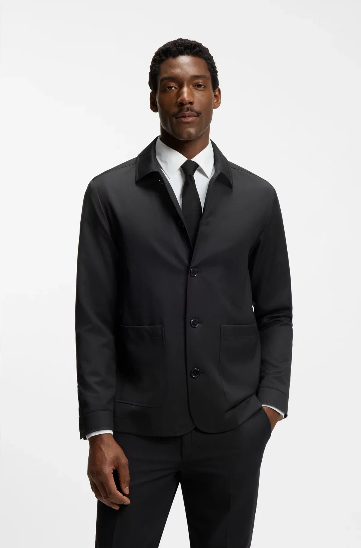 RELAXED-FIT OVERSHIRT IN VIRGIN-WOOL SERGE