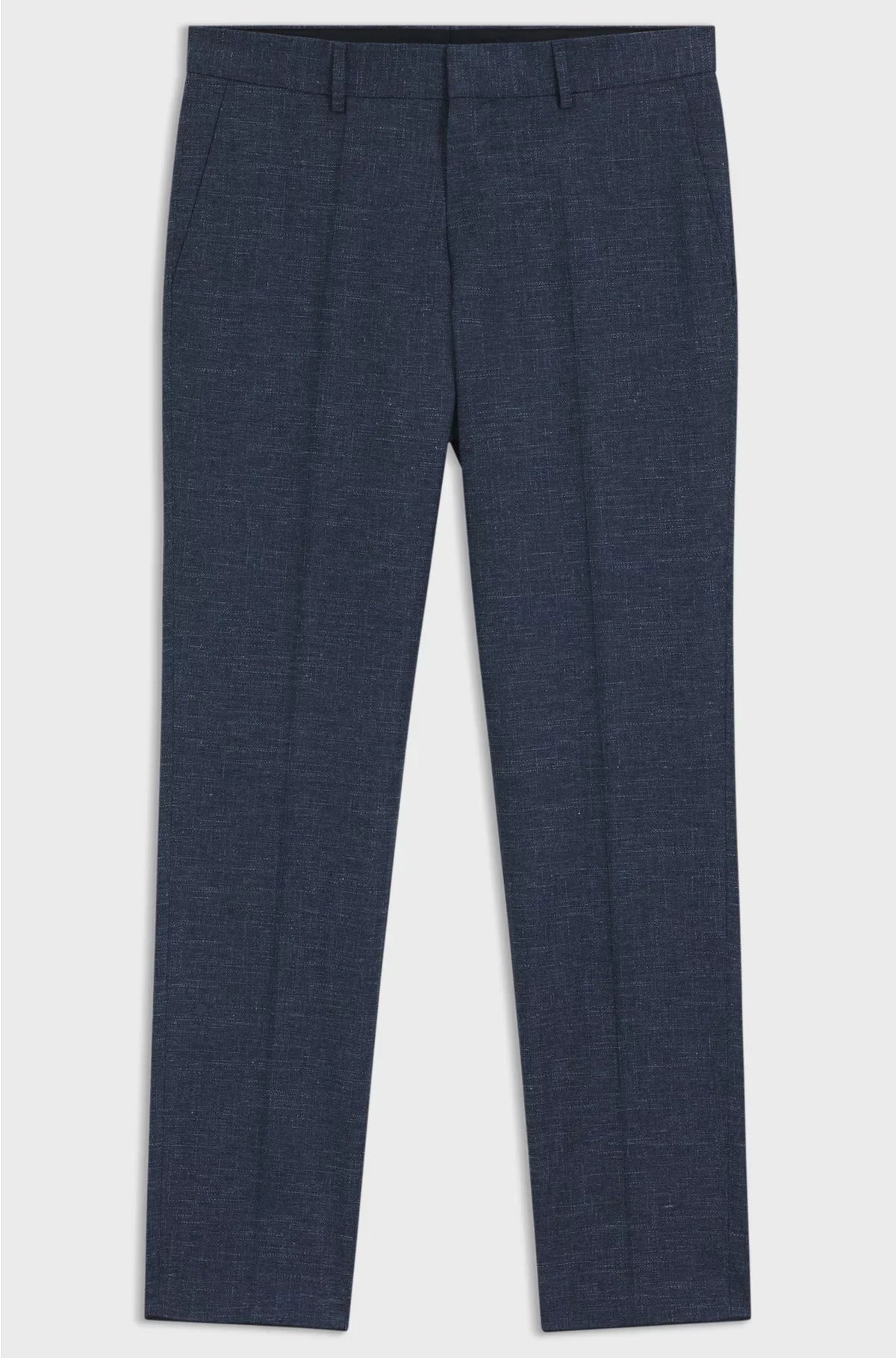 SLIM-FIT TROUSERS IN PATTERNED STRETCH FABRIC