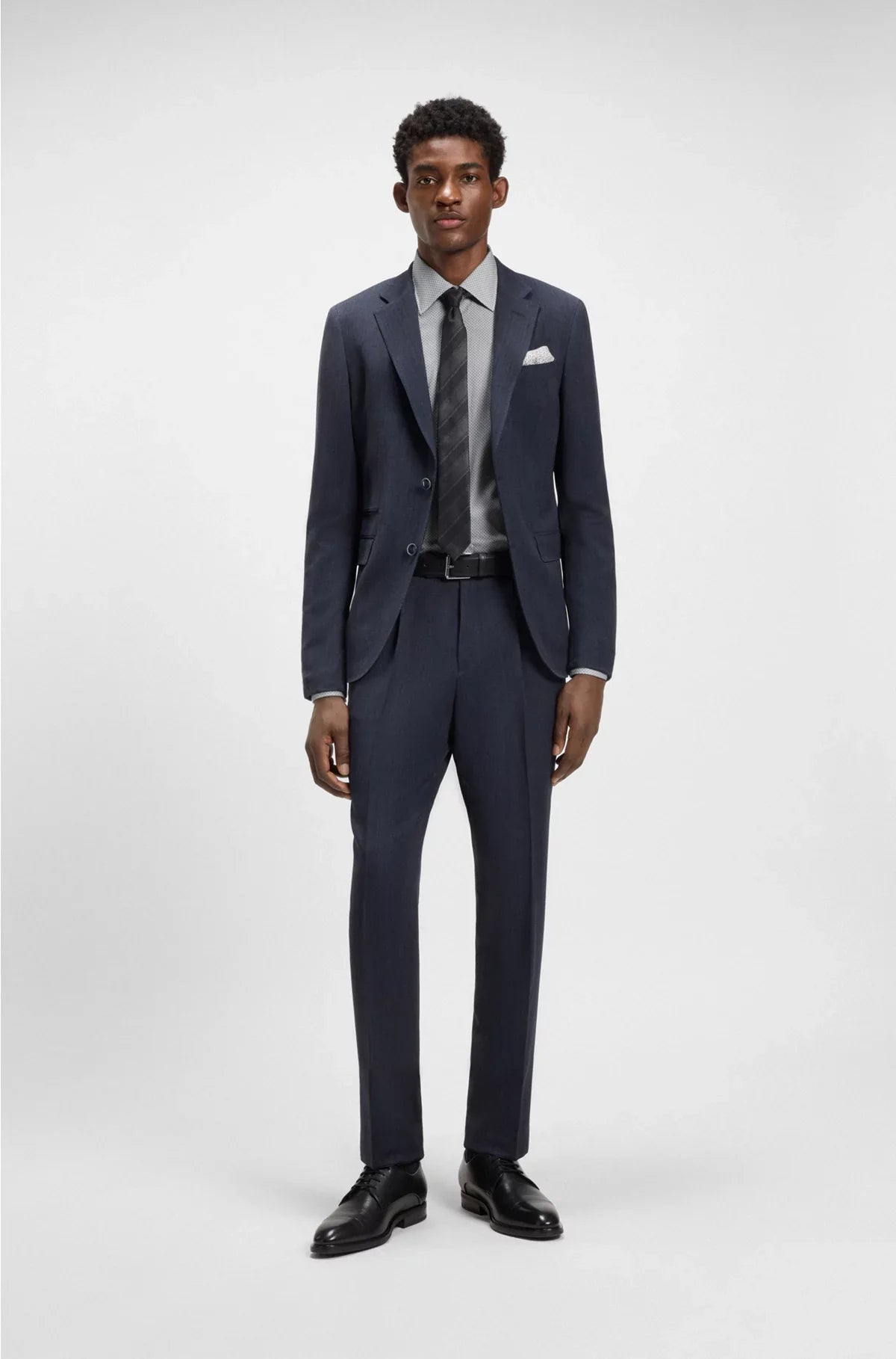 SLIM-FIT SHIRT IN PRINTED ITALIAN-MADE COTTON POPLIN