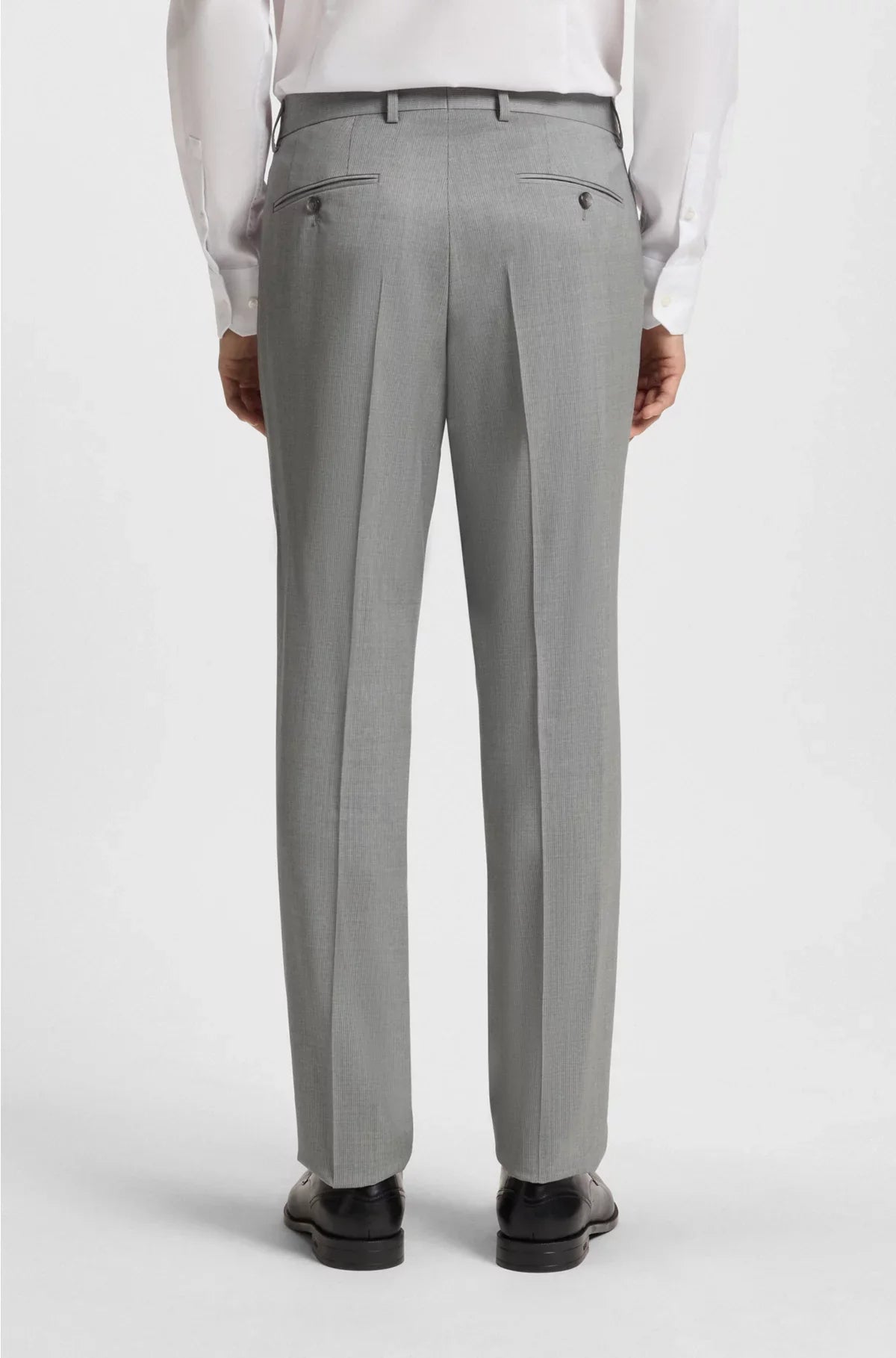 REGULAR-FIT SUIT IN PINSTRIPED VIRGIN WOOL