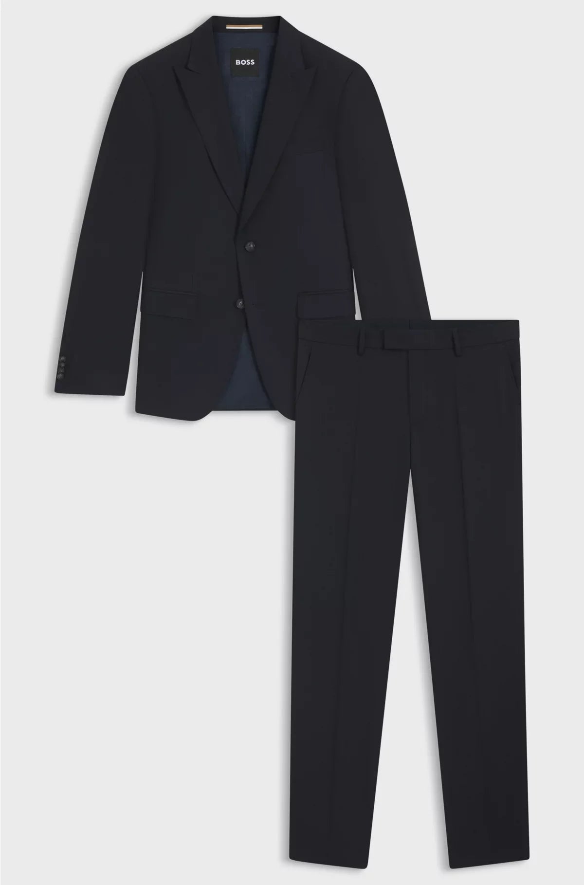 ABITO SLIM-FIT IN LANA VERGINE, COTONE E STRETCH