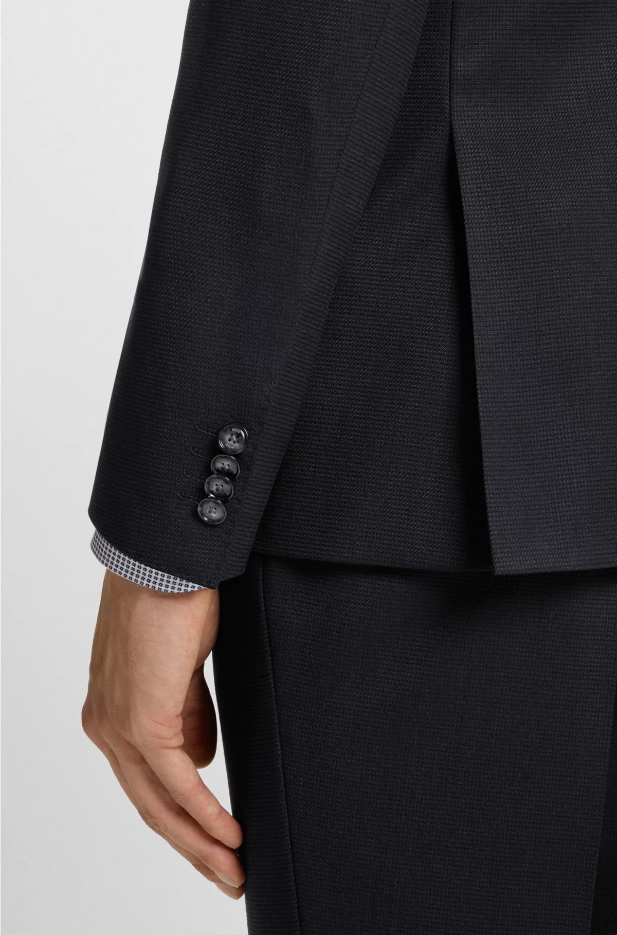 ABITO SLIM-FIT IN LANA VERGINE, COTONE E STRETCH