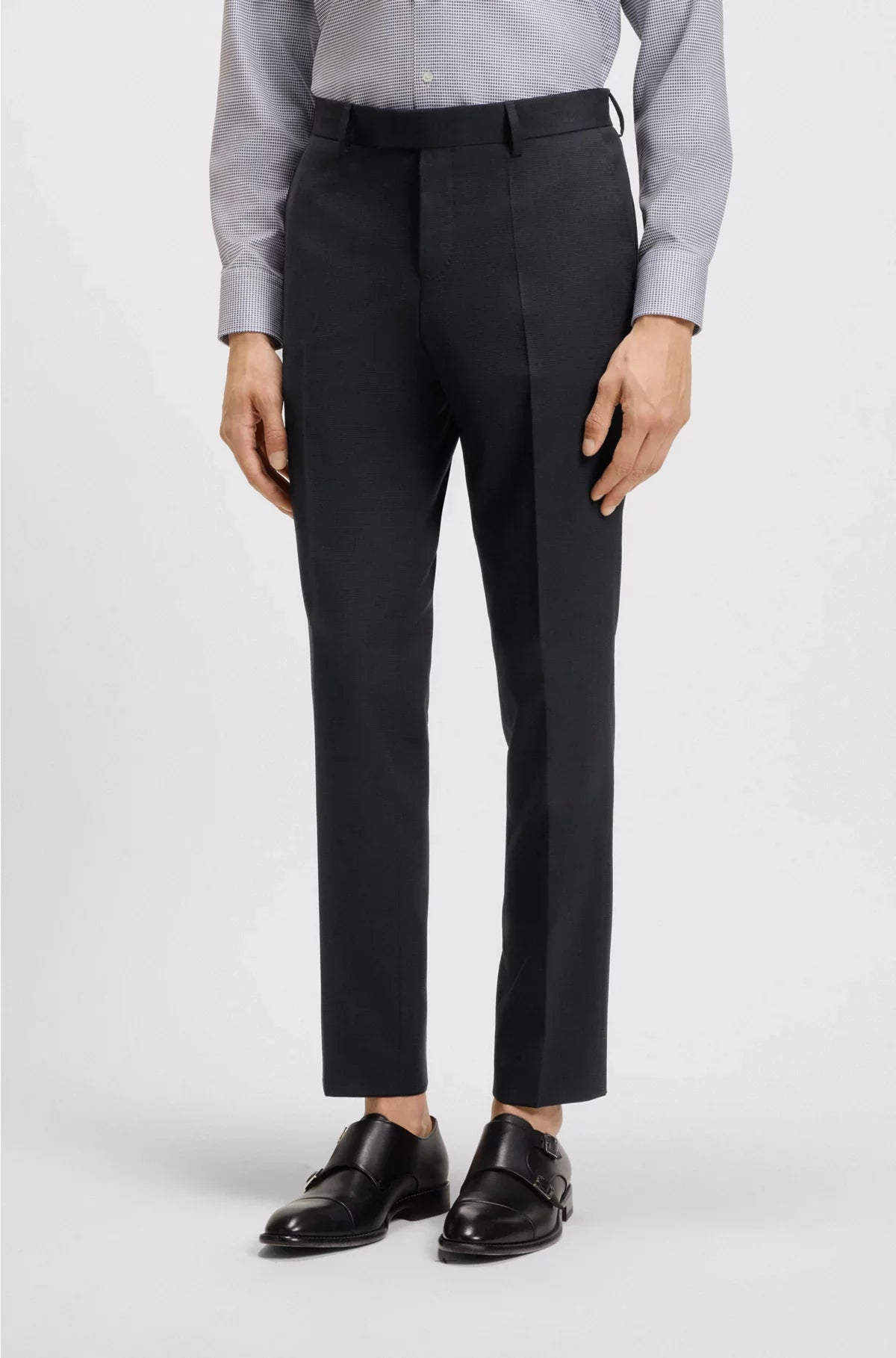 ABITO SLIM-FIT IN LANA VERGINE, COTONE E STRETCH