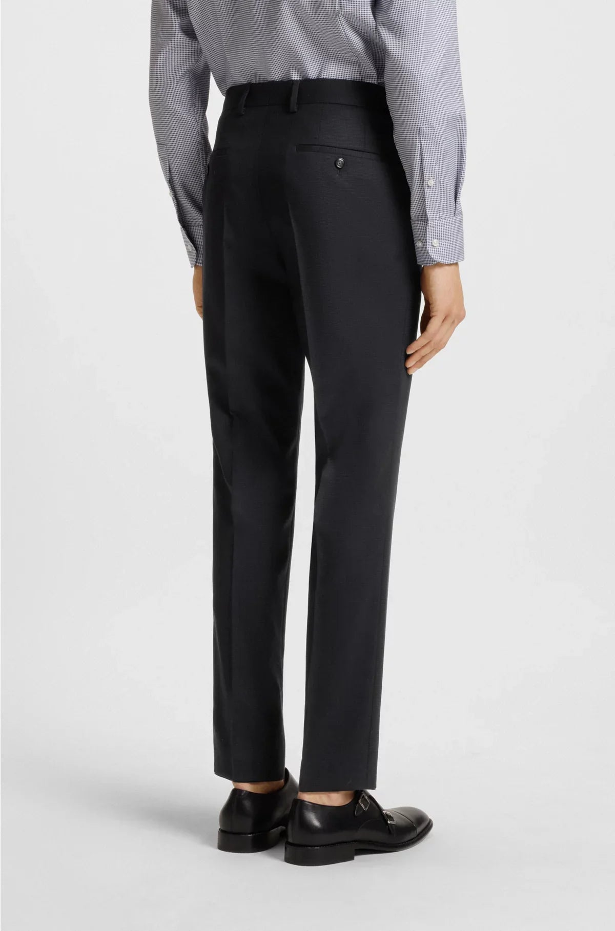 ABITO SLIM-FIT IN LANA VERGINE, COTONE E STRETCH