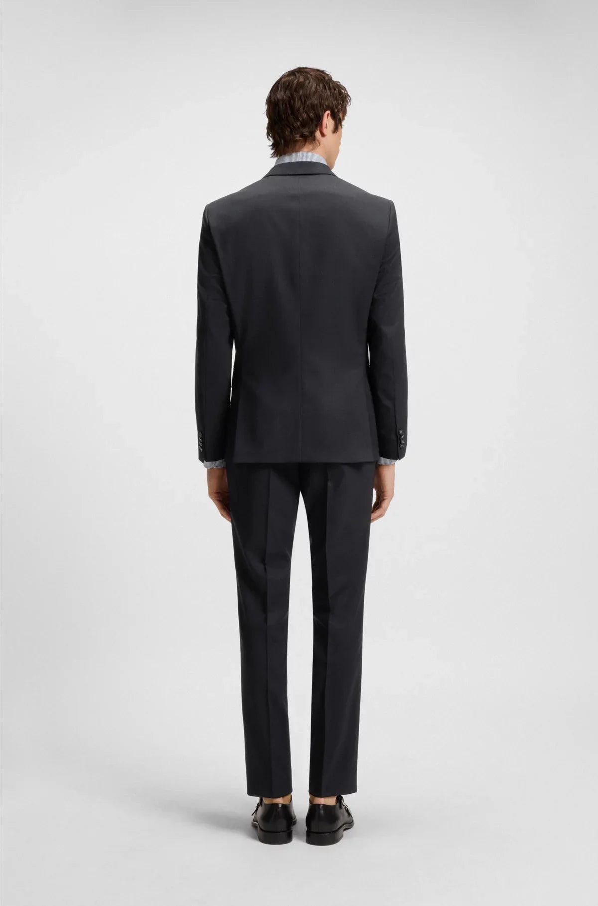 ABITO SLIM-FIT IN LANA VERGINE, COTONE E STRETCH