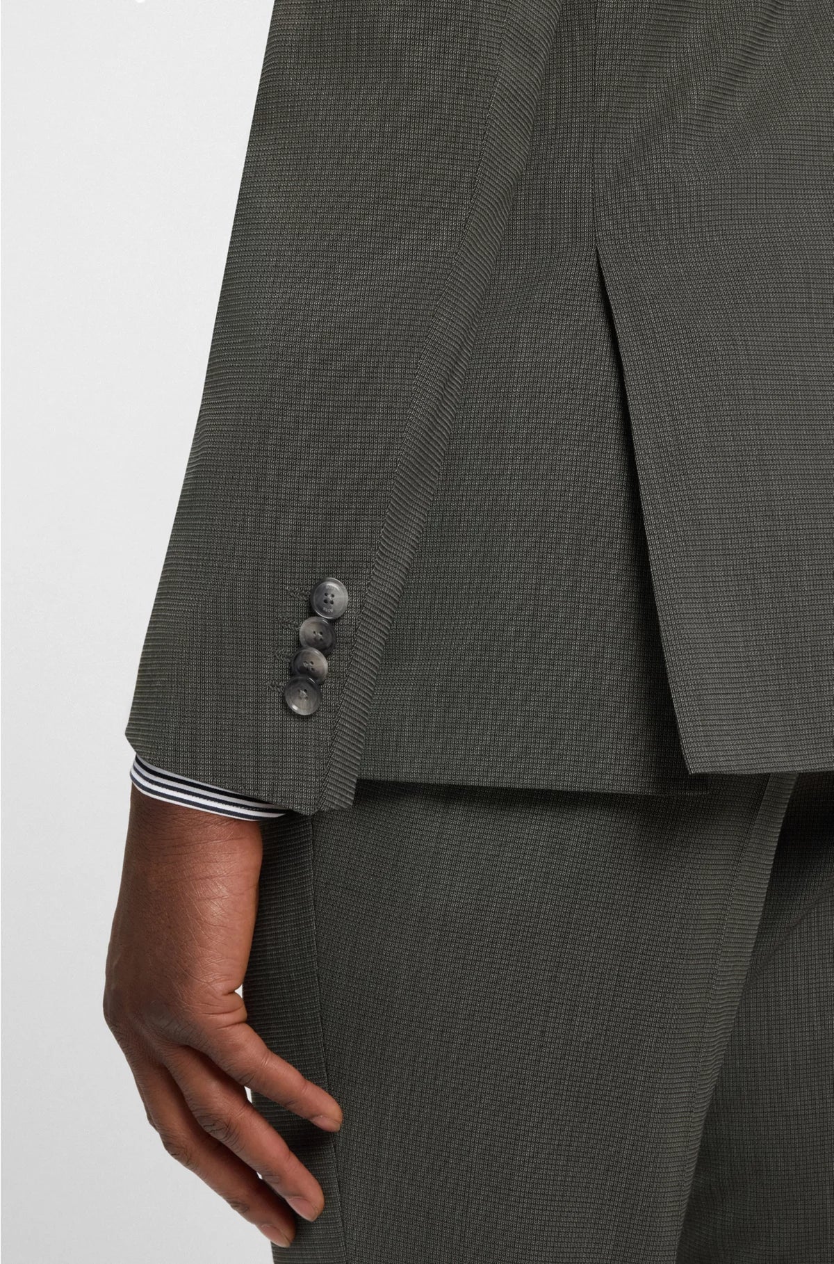 SLIM-FIT SUIT INMICRO-PATTERNED STRETCH FABRIC