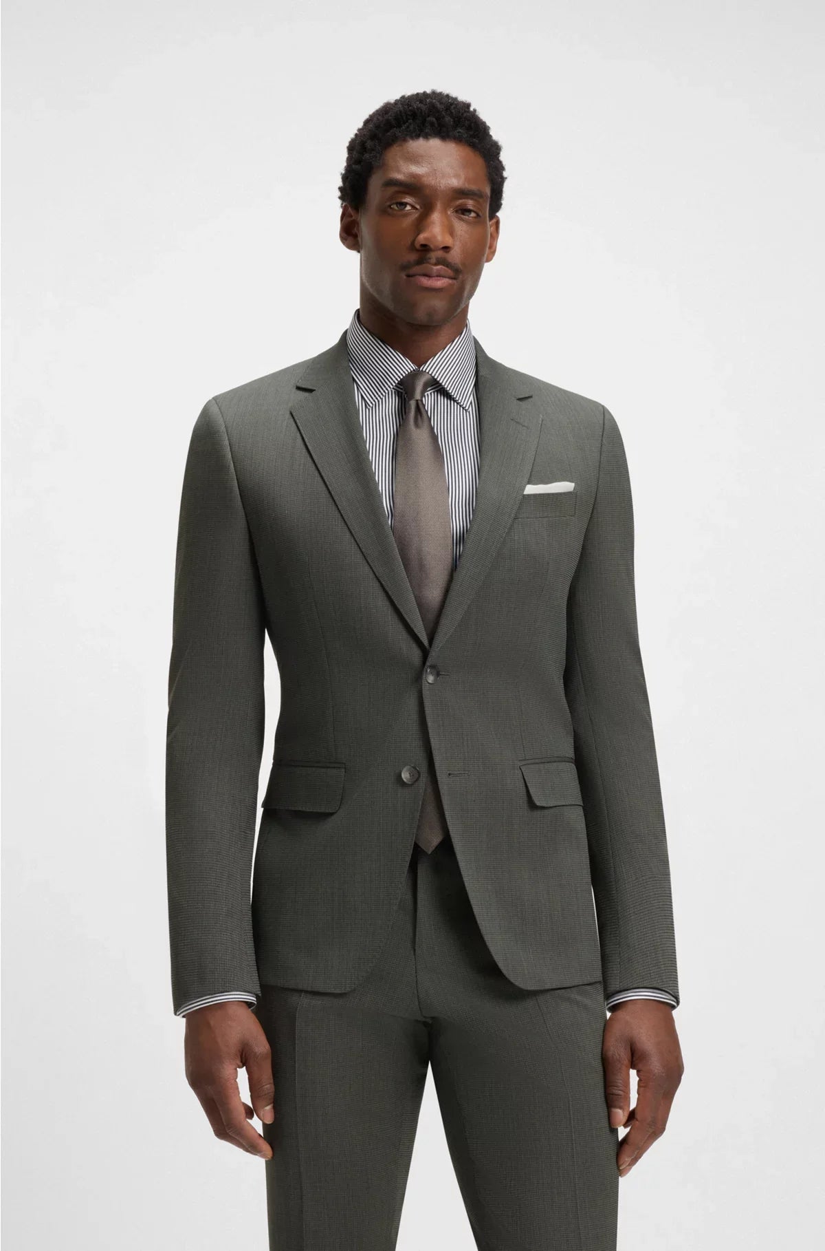 SLIM-FIT SUIT INMICRO-PATTERNED STRETCH FABRIC