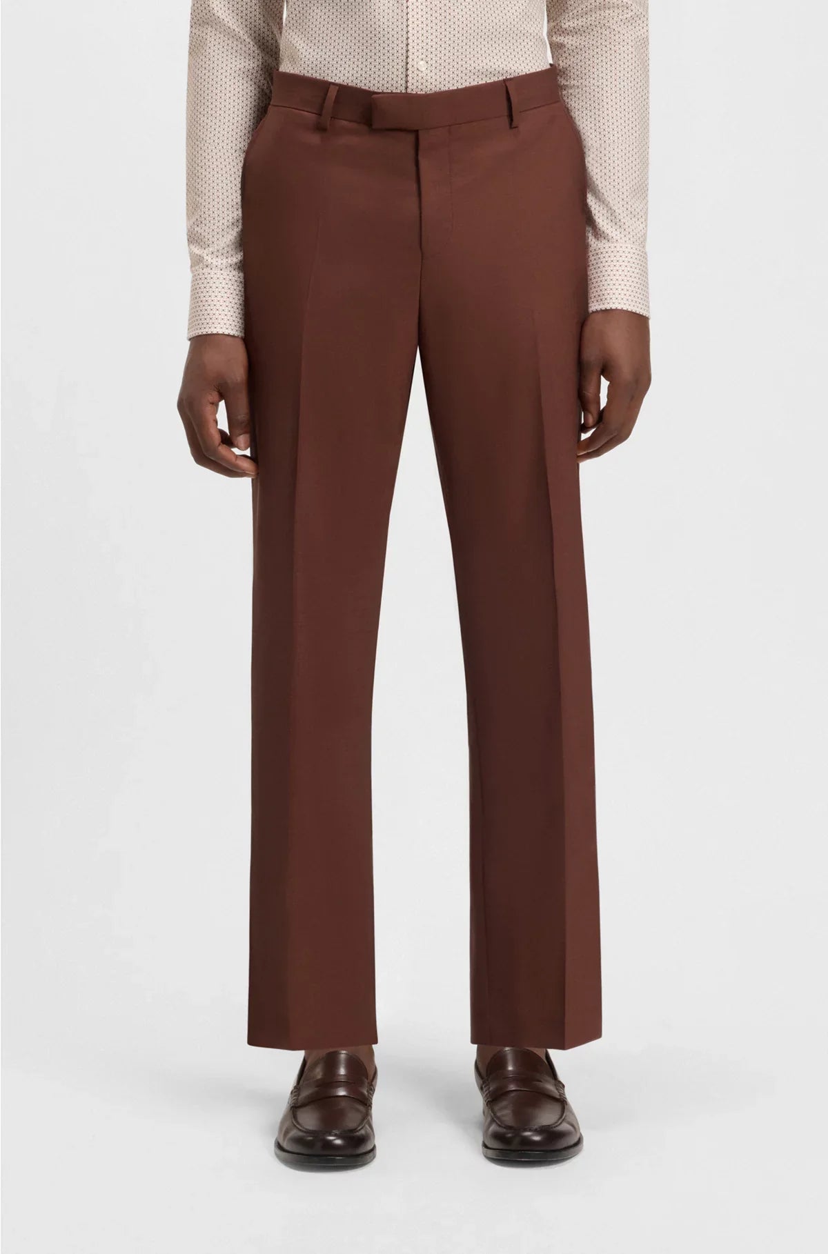 TWO-PIECE SLIM-FIT SUIT INMICRO-PATTERNED WOOL