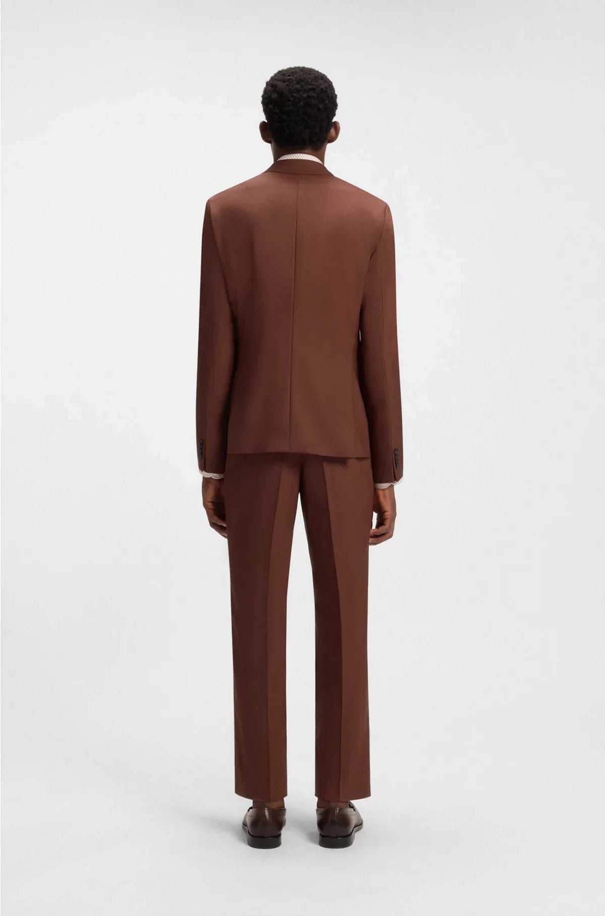 TWO-PIECE SLIM-FIT SUIT INMICRO-PATTERNED WOOL