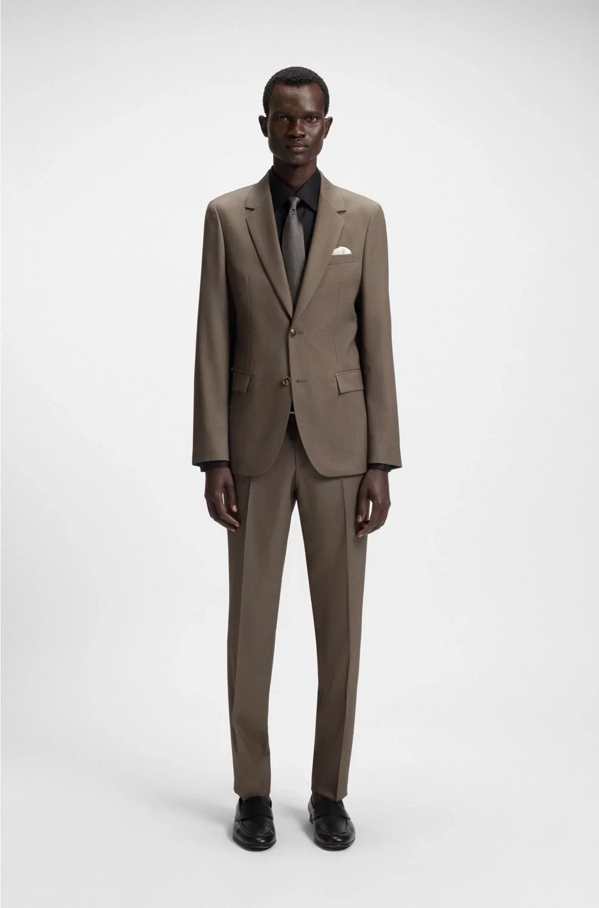 SLIM-FIT SUIT INMICRO-PATTERNED VIRGIN WOOL