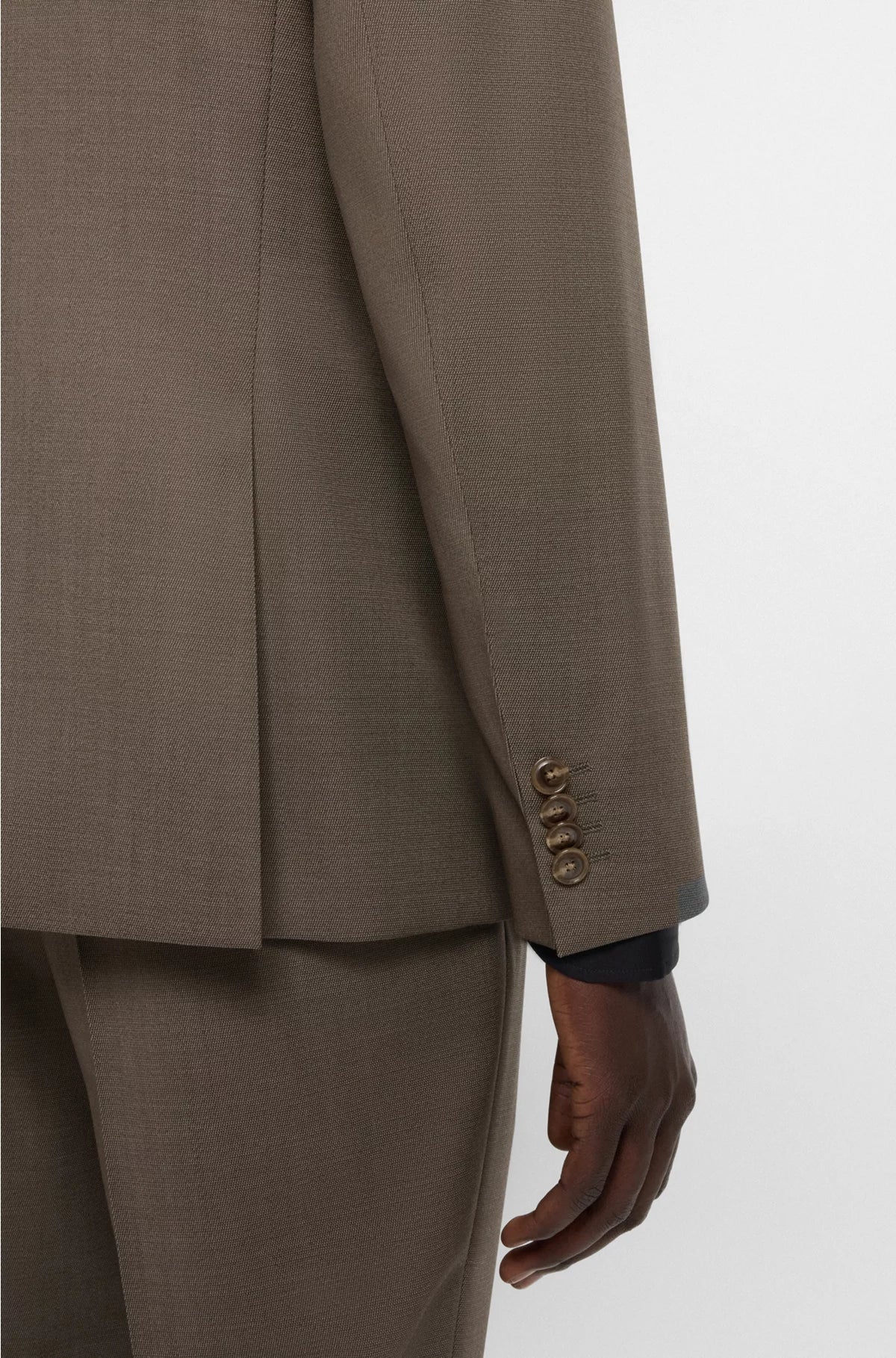 SLIM-FIT SUIT INMICRO-PATTERNED VIRGIN WOOL