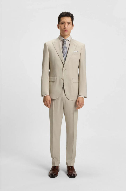 ABITO SLIM FIT IN LANA STRETCH A QUADRI