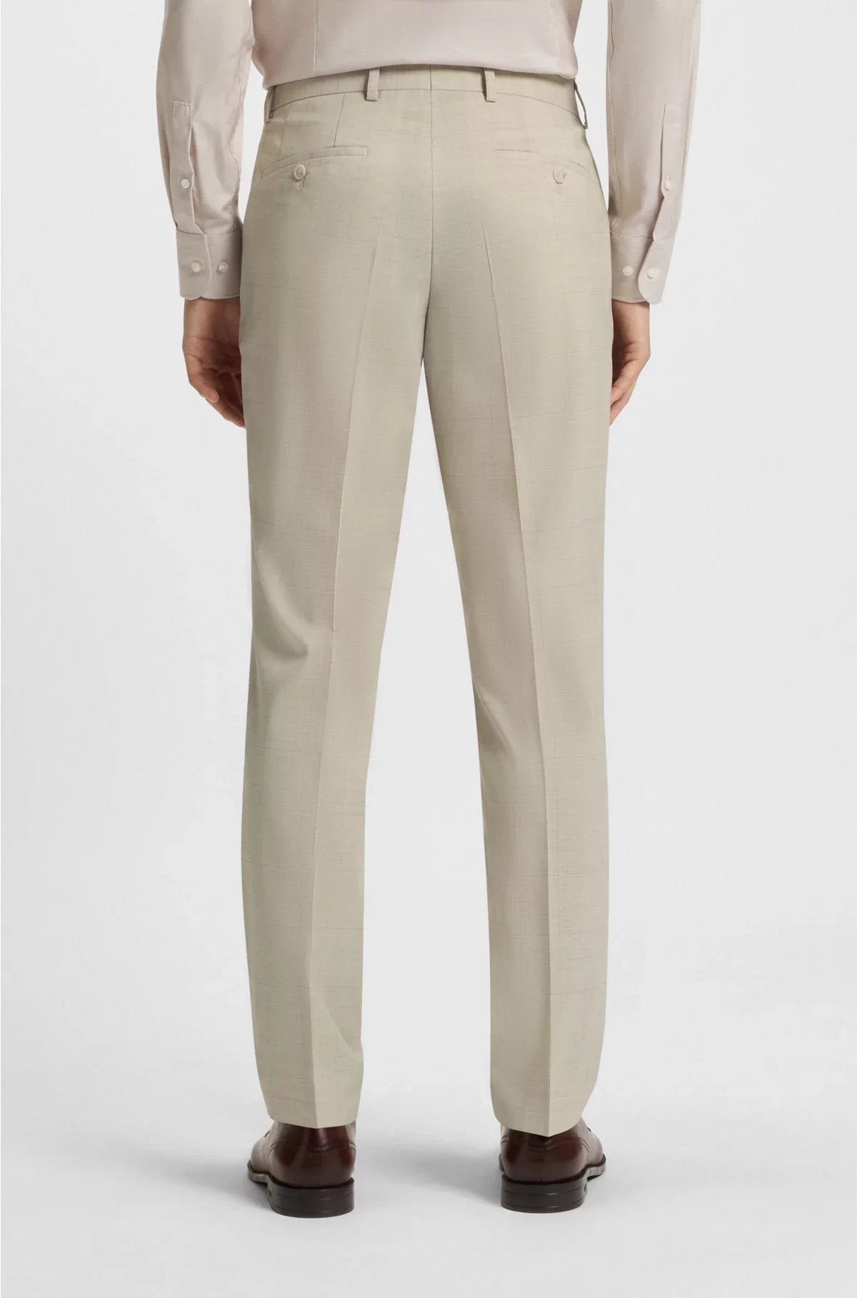 SLIM-FIT SUIT IN CHECKED STRETCH WOOL