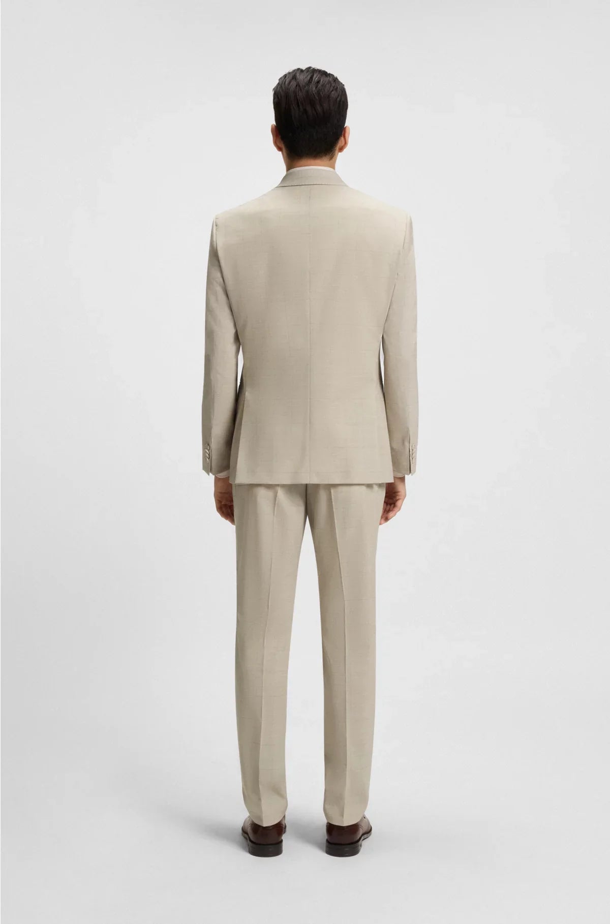 SLIM-FIT SUIT IN CHECKED STRETCH WOOL