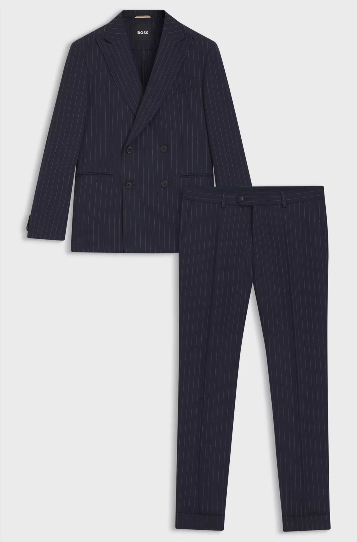 SLIM-FIT SUIT WITH VERTICAL STRIPE