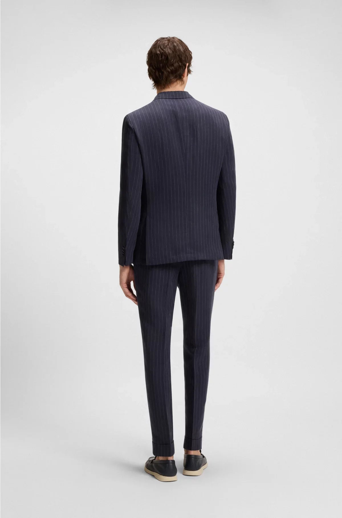 SLIM-FIT SUIT WITH VERTICAL STRIPE