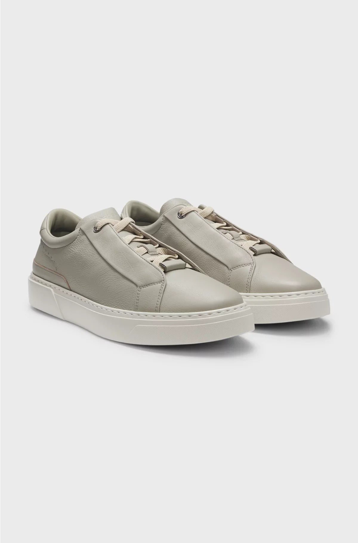GARY GRAINED-LEATHER TRAINERS WITH XL EXTRALIGHT? OUTSOLE