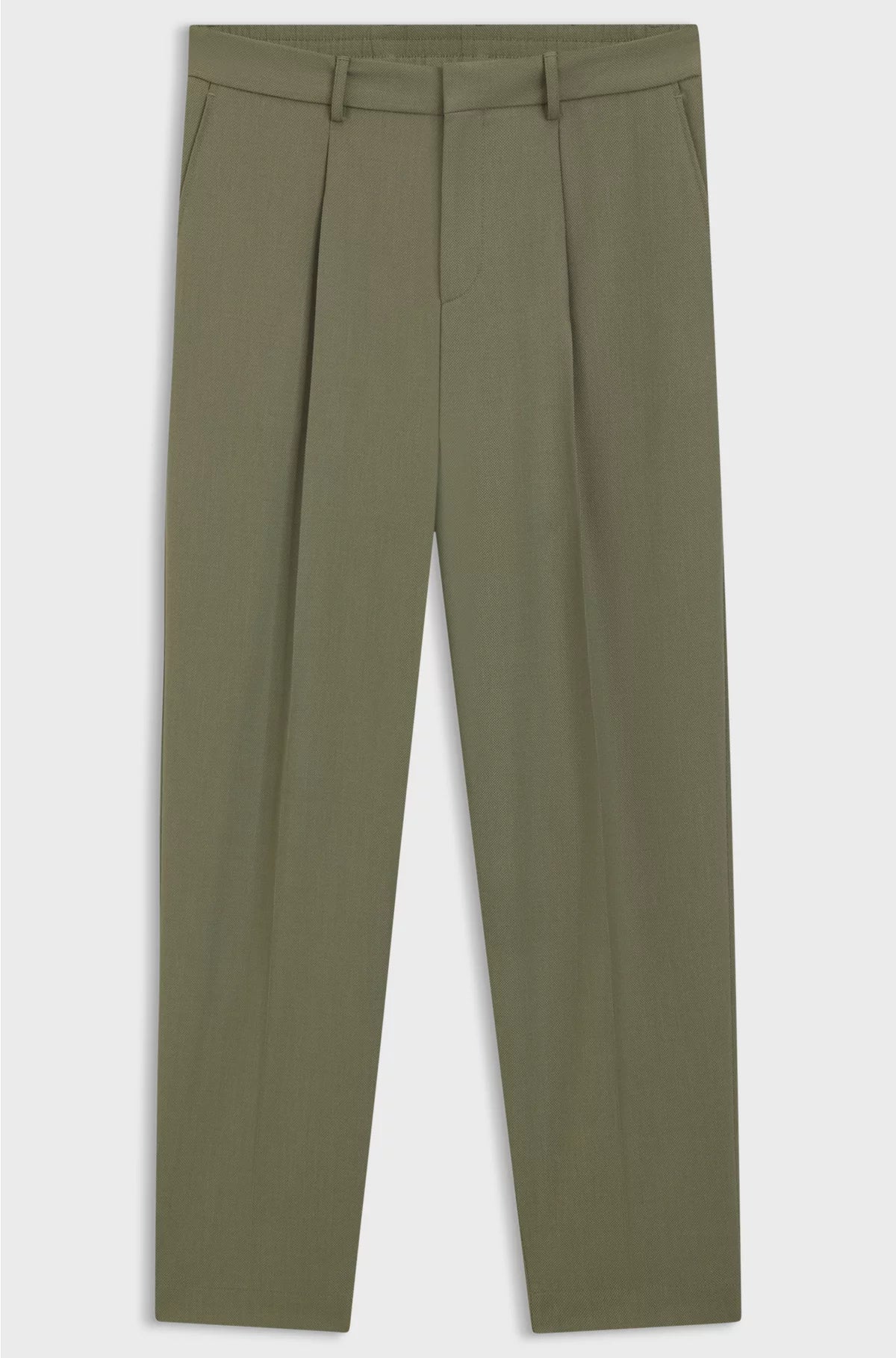 RELAXED-FIT TROUSERS IN MACHINE-WASHABLE STRETCH FABRIC