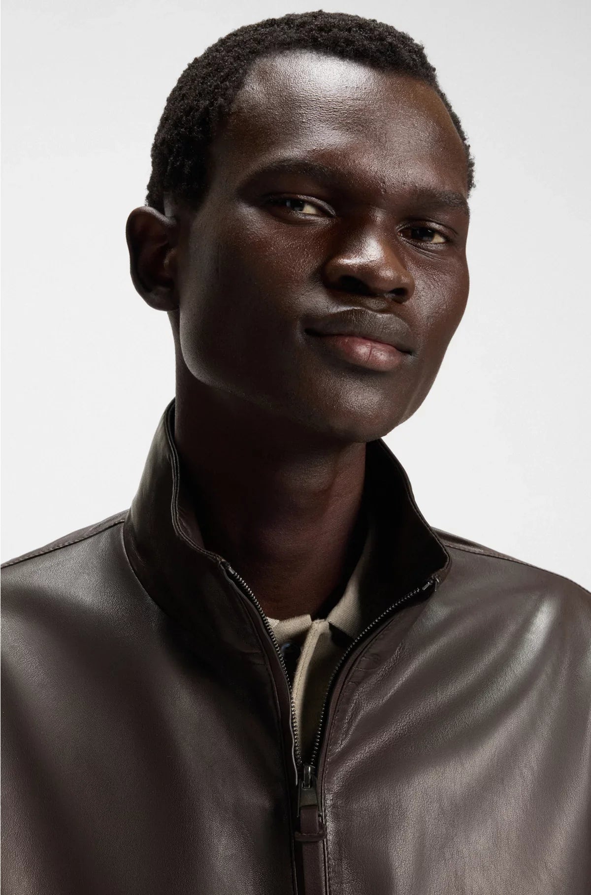 REGULAR-FIT JACKET IN NAPPA LEATHER