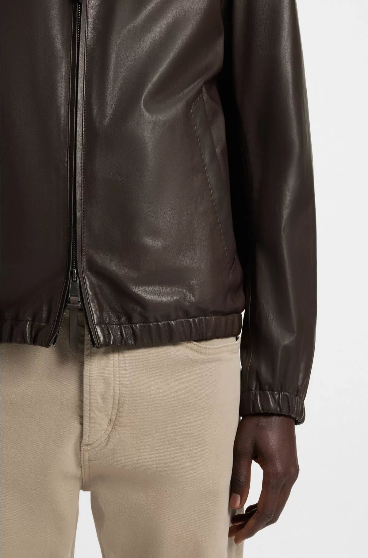 REGULAR-FIT JACKET IN NAPPA LEATHER