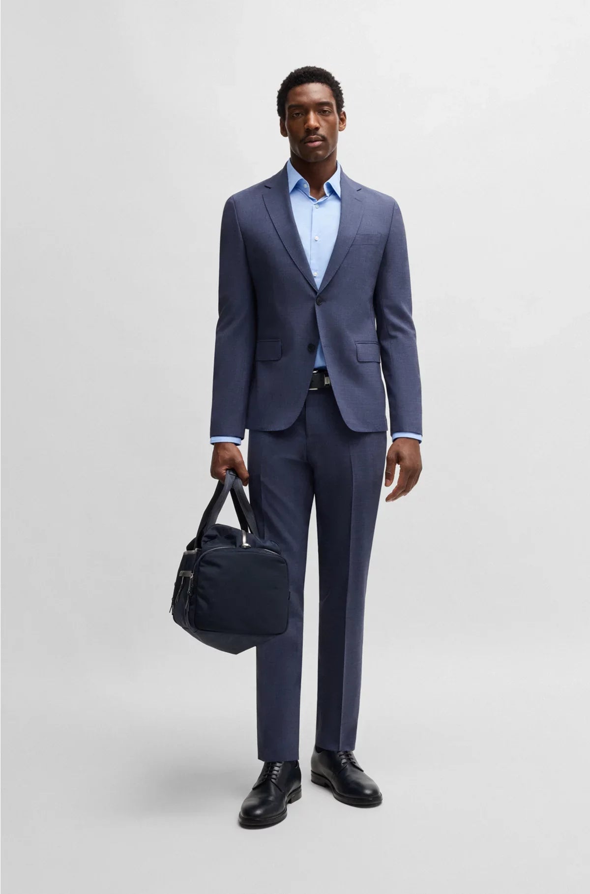 REGULAR-FIT SHIRT IN STRUCTURED STRETCH FABRIC
