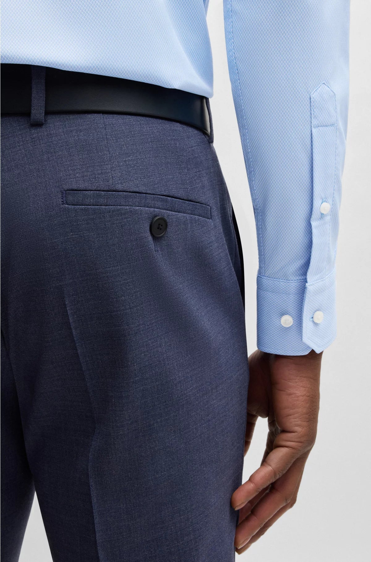 REGULAR-FIT SHIRT IN STRUCTURED STRETCH FABRIC
